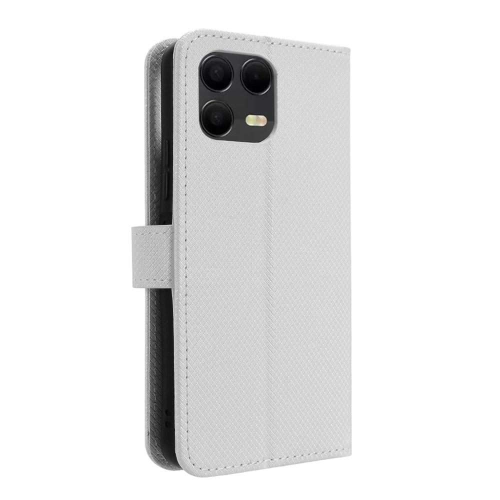 For T-Mobile Revvl 8 Pro 5G Diamond Texture Leather Phone Case(White)