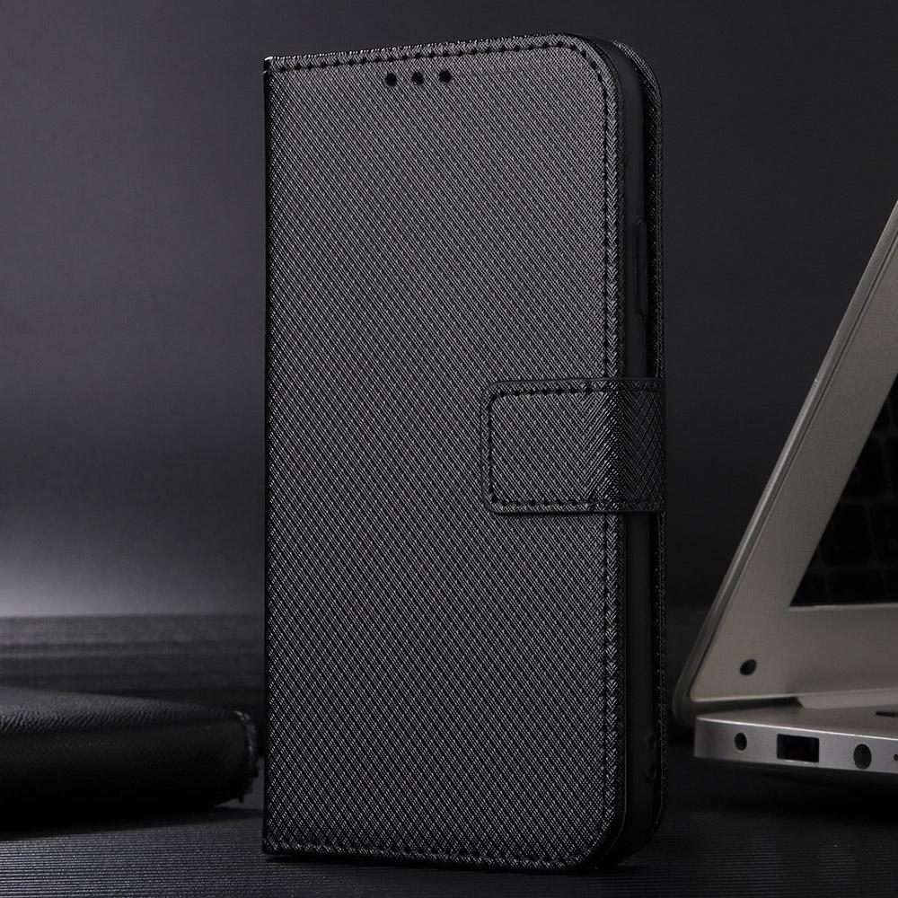For T-Mobile Revvl 8 Pro 5G Diamond Texture Leather Phone Case(Black)
