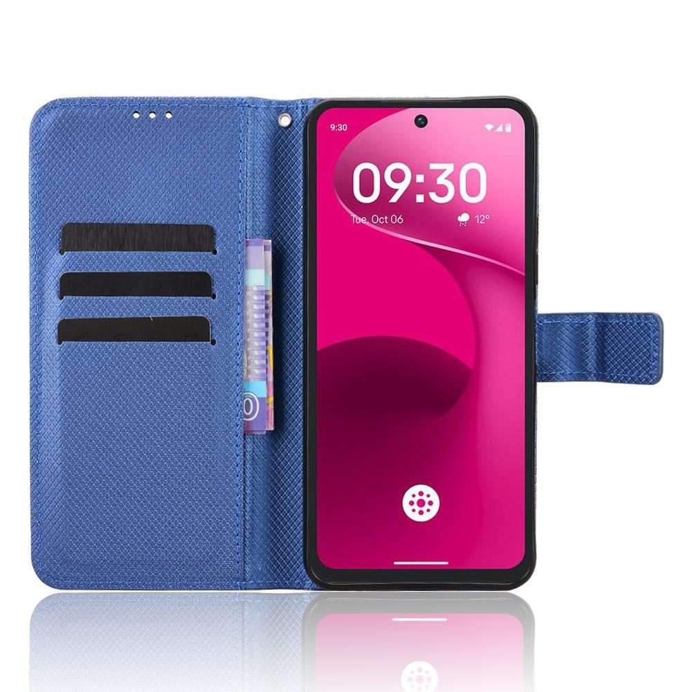 For T-Mobile Revvl 8 Pro 5G Diamond Texture Leather Phone Case(Blue)