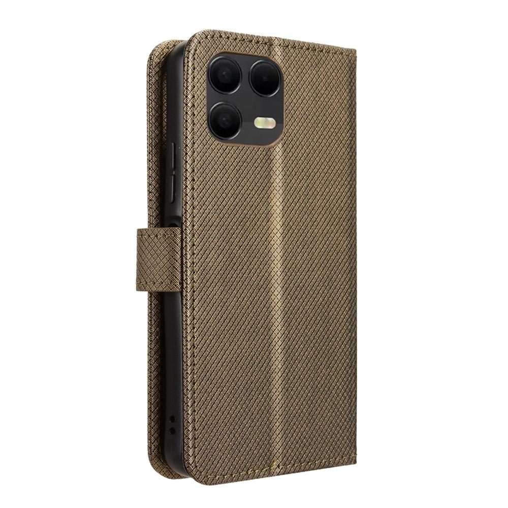 For T-Mobile Revvl 8 Pro 5G Diamond Texture Leather Phone Case(Brown)