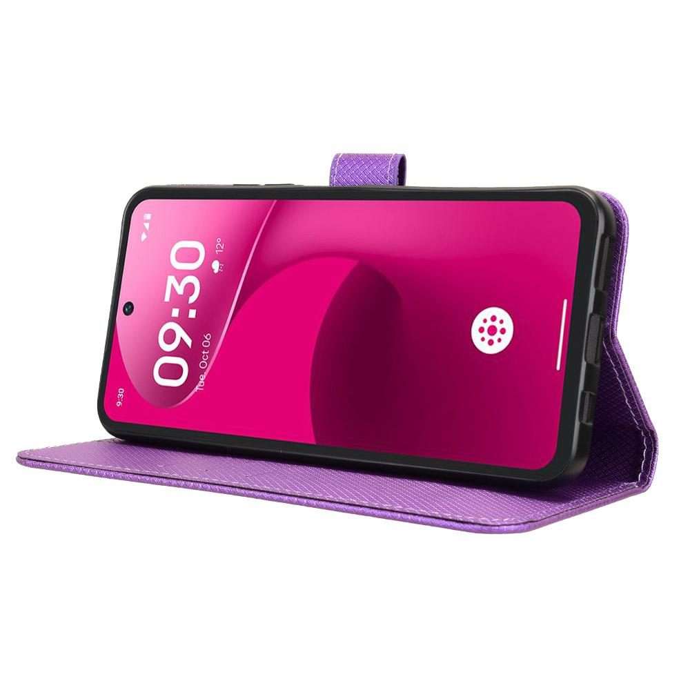 For T-Mobile Revvl 8 Pro 5G Diamond Texture Leather Phone Case(Purple)