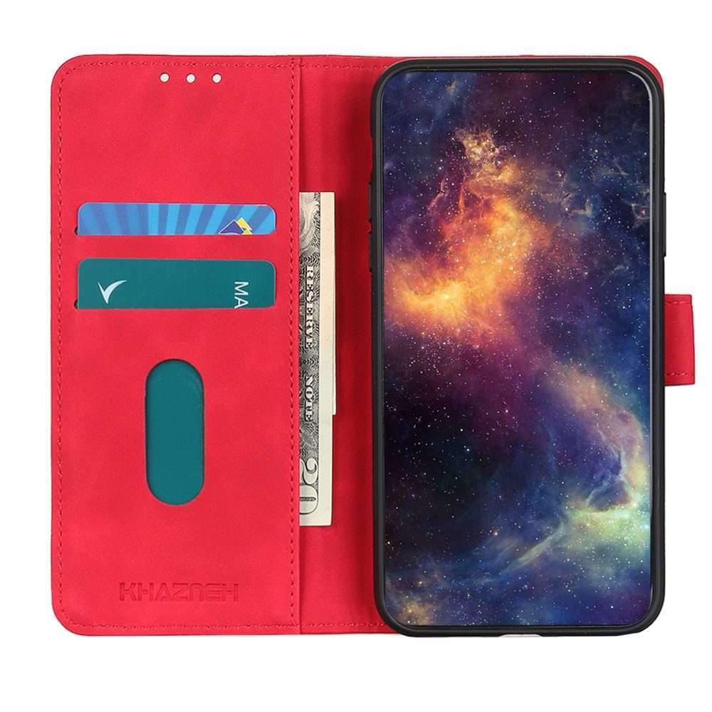 For Redmi Note 14 Pro 4G KHAZNEH Retro Texture Flip Leather Phone Case(Red)
