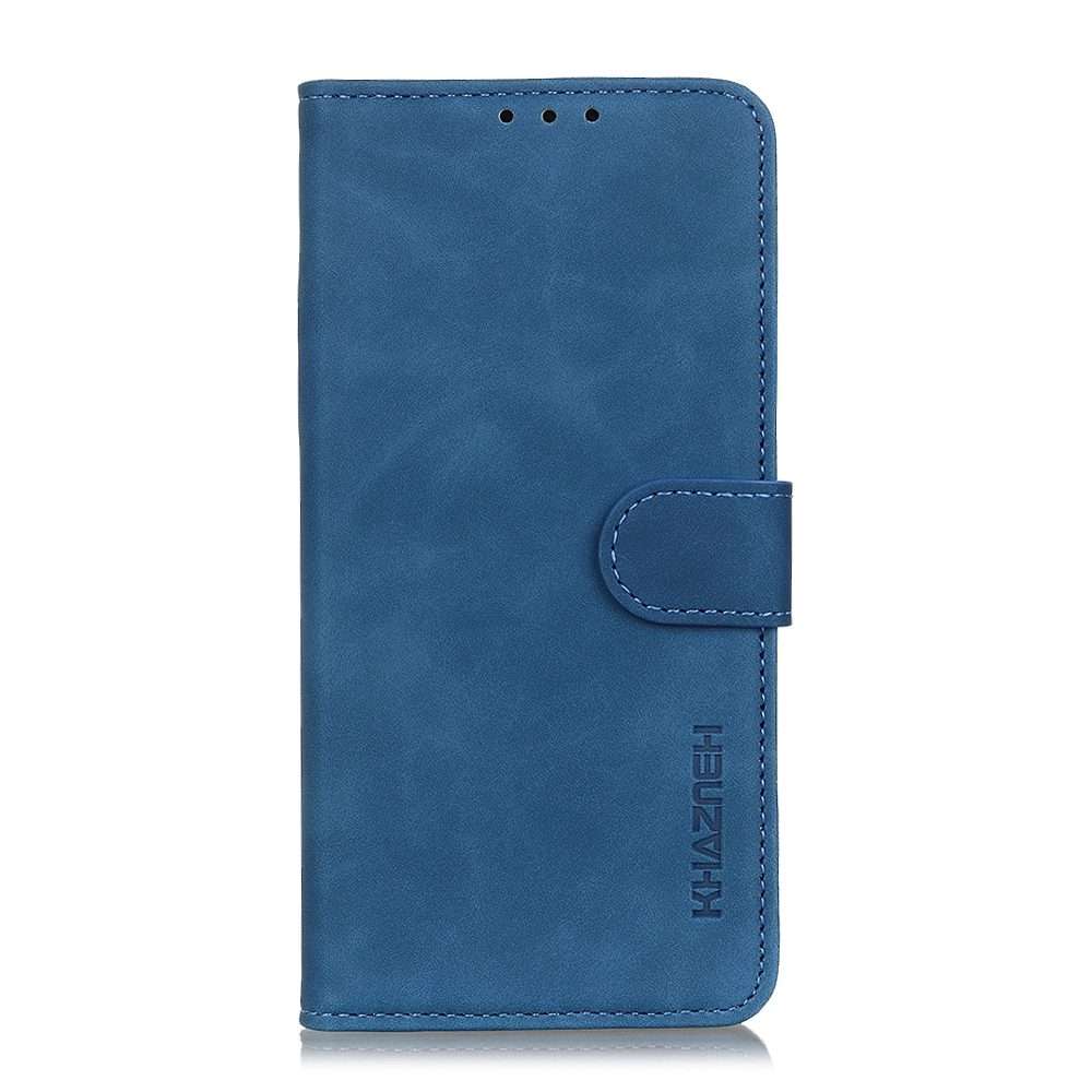 For Redmi Note 14 Pro 4G KHAZNEH Retro Texture Flip Leather Phone Case(Blue)