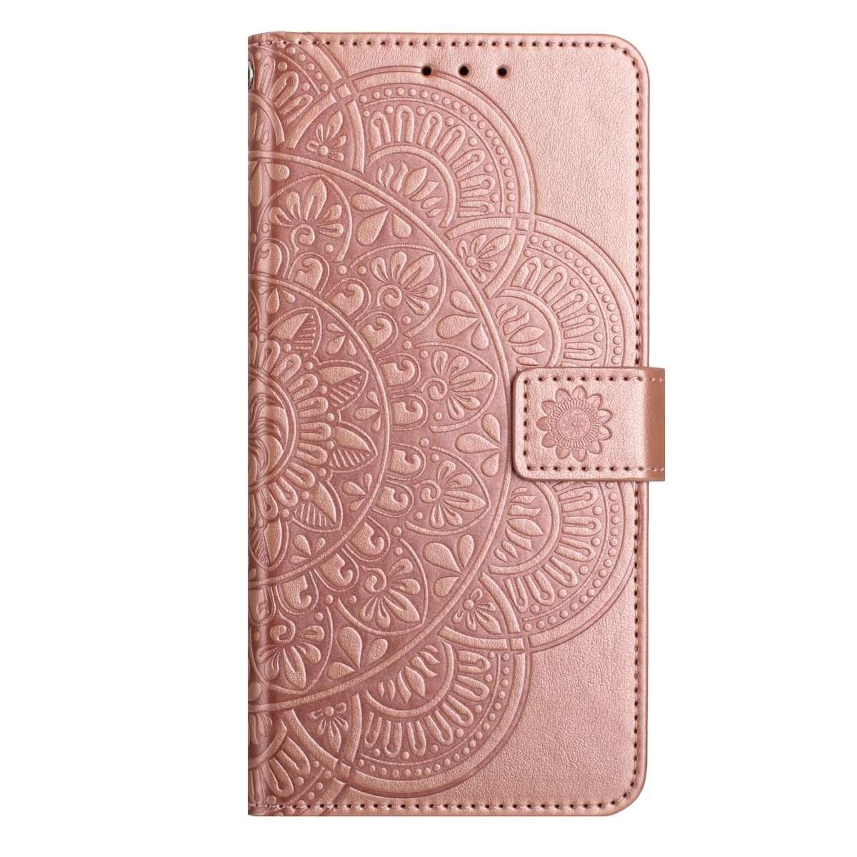 For Redmi Note 14 Pro+ 5G Flower Embossed Leather Phone Case(Rose Gold)