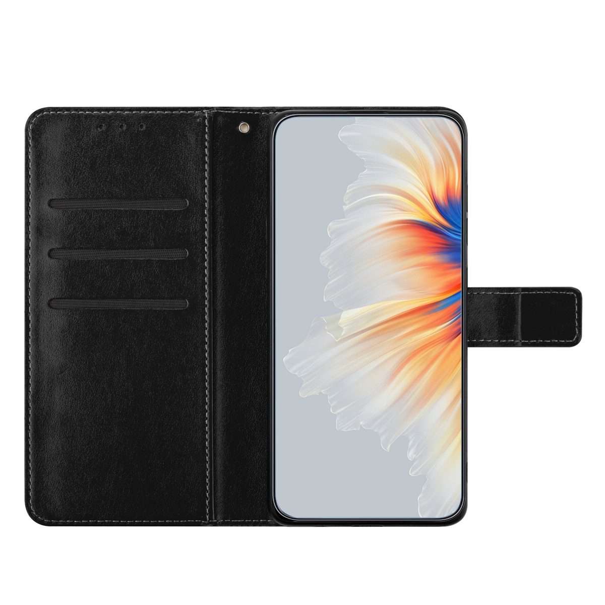 For Redmi Note 14 Pro+ 5G Flower Embossed Leather Phone Case(Black)