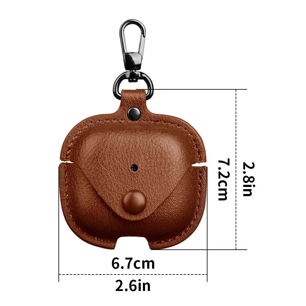 For AirPods Pro 3 Business Leather Earphone Protective Case with Hook(Red)