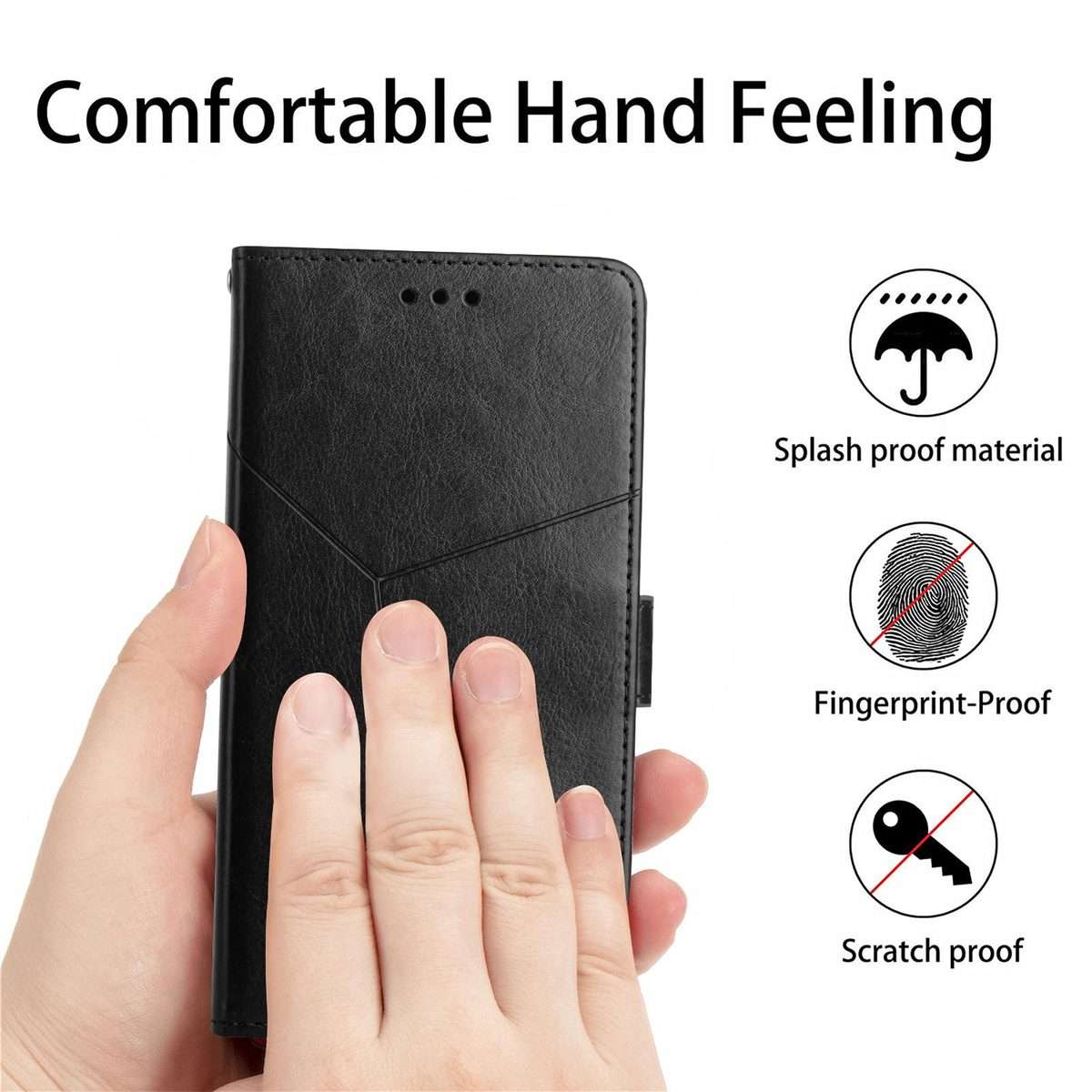 For Redmi Note 14 Pro+ 5G Y-shaped Pattern Flip Leather Phone Case(Black)