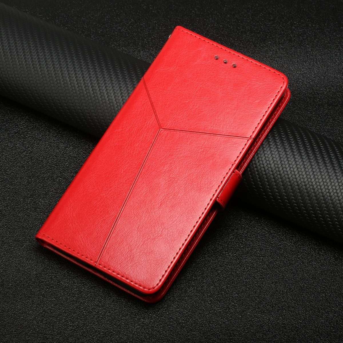 For Redmi Note 14 Pro+ 5G Y-shaped Pattern Flip Leather Phone Case(Red)