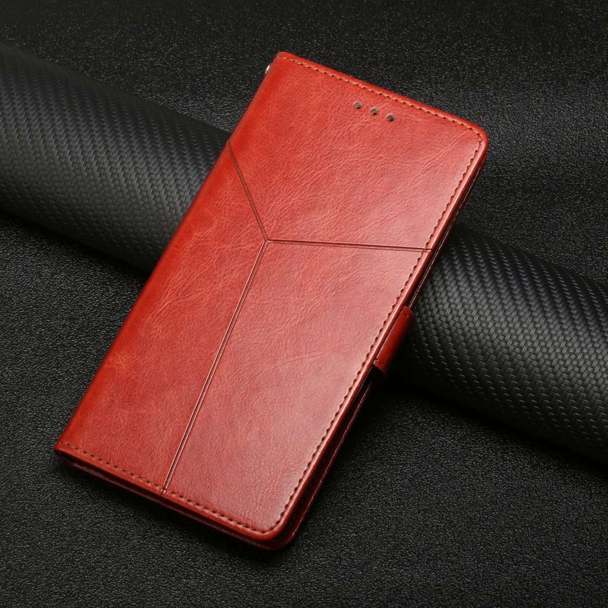 For Redmi Note 14 Pro+ 5G Y-shaped Pattern Flip Leather Phone Case(Brown)