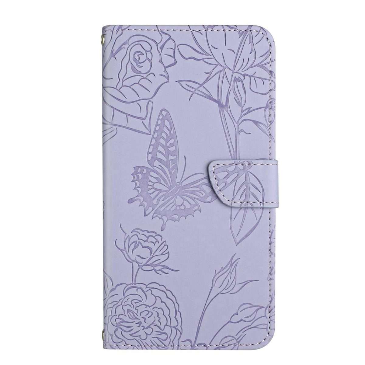 For Redmi Note 14 Pro 4G Skin Feel Butterfly Embossed Flip Leather Phone Case(Purple)