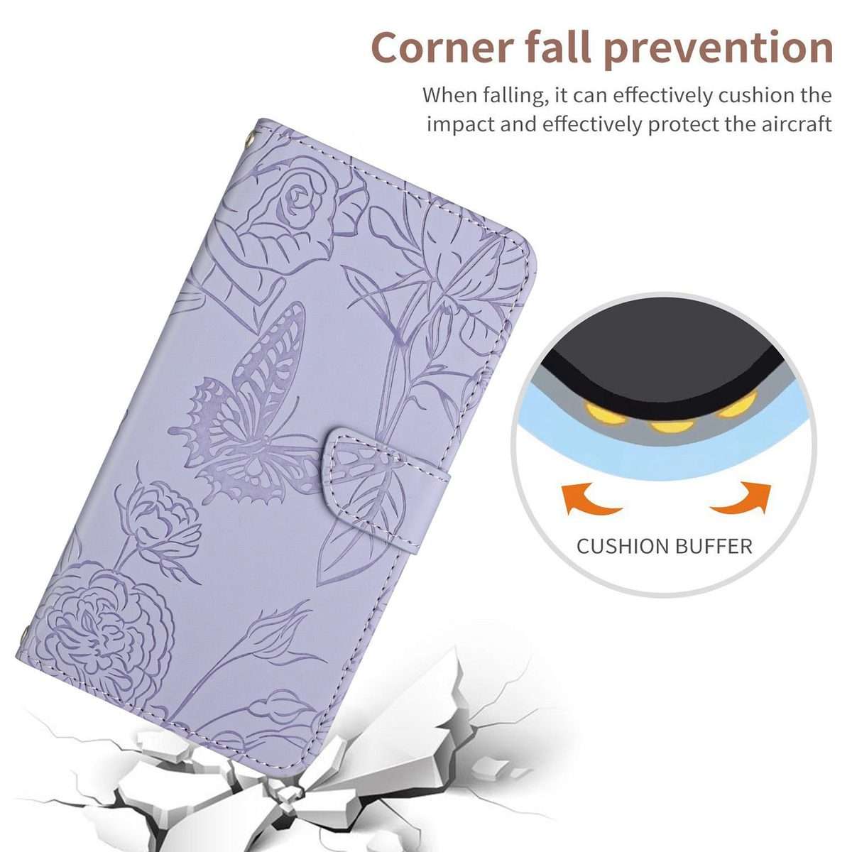 For Redmi Note 14 Pro 4G Skin Feel Butterfly Embossed Flip Leather Phone Case(Purple)