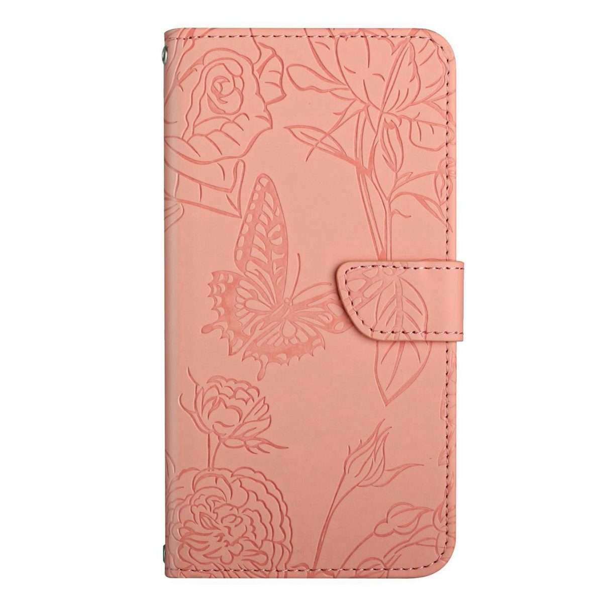 For Redmi Note 14 Pro 4G Skin Feel Butterfly Embossed Flip Leather Phone Case(Pink)
