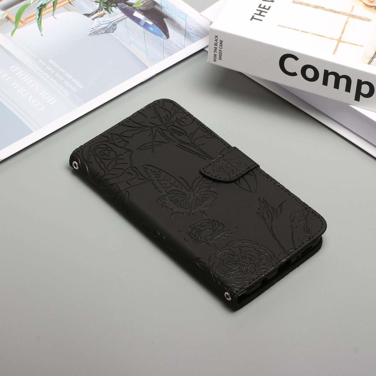 For Xiaomi 15 Pro Skin Feel Butterfly Embossed Flip Leather Phone Case(Black)