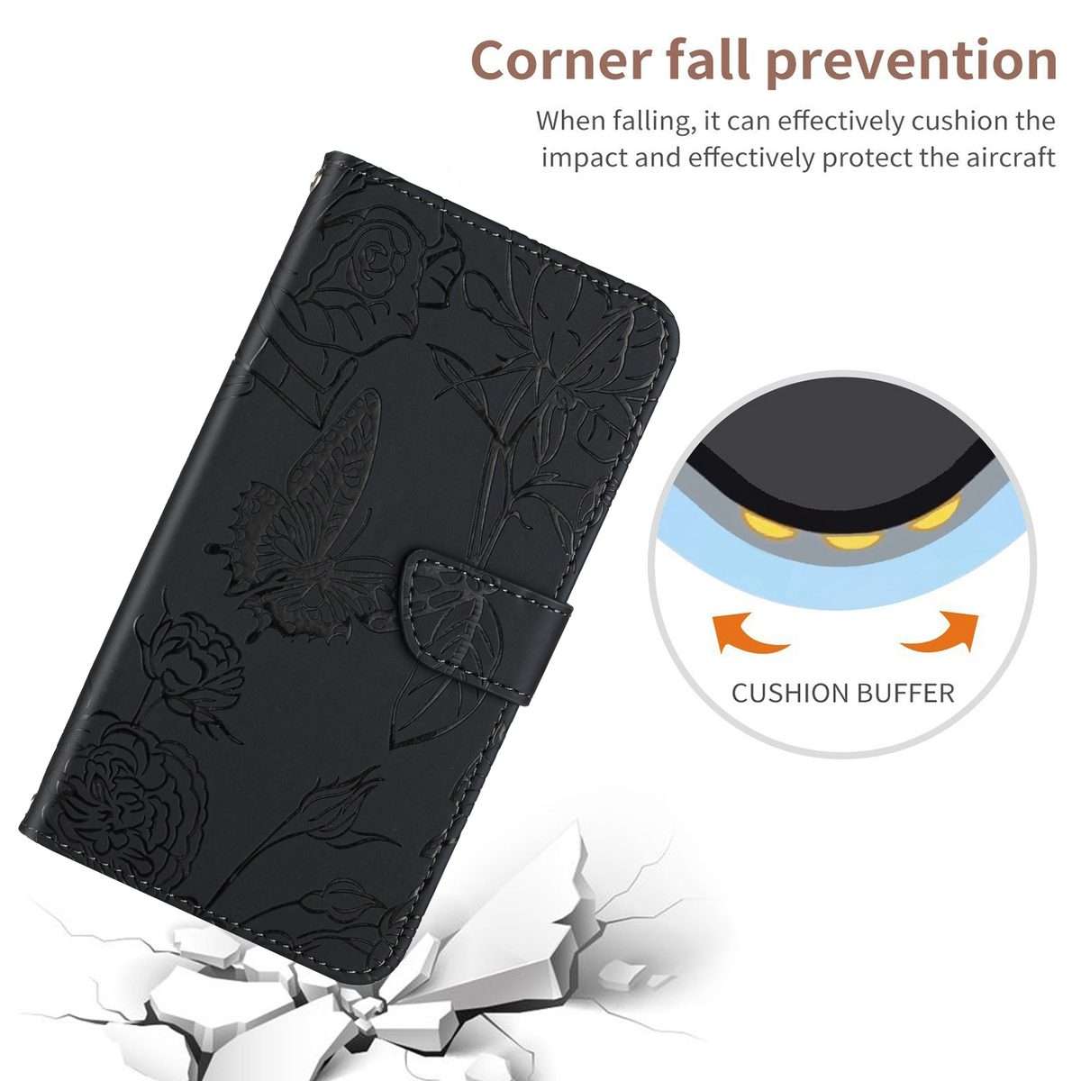 For Xiaomi 15 Pro Skin Feel Butterfly Embossed Flip Leather Phone Case(Black)