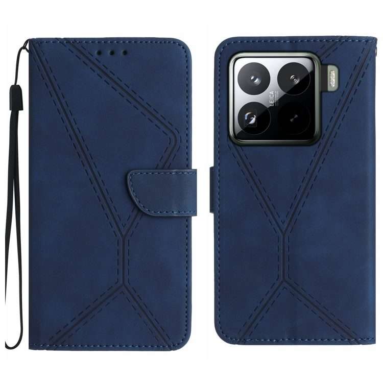 For Xiaomi 15 Pro Stitching Embossed Leather Phone Case(Blue)