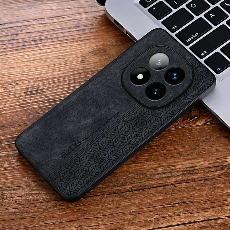 For Redmi Note 14 Pro+ 5G AZNS 3D Embossed Skin Feel Phone Case(Black)