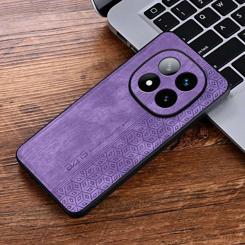 For Redmi Note 14 Pro+ 5G AZNS 3D Embossed Skin Feel Phone Case(Purple)