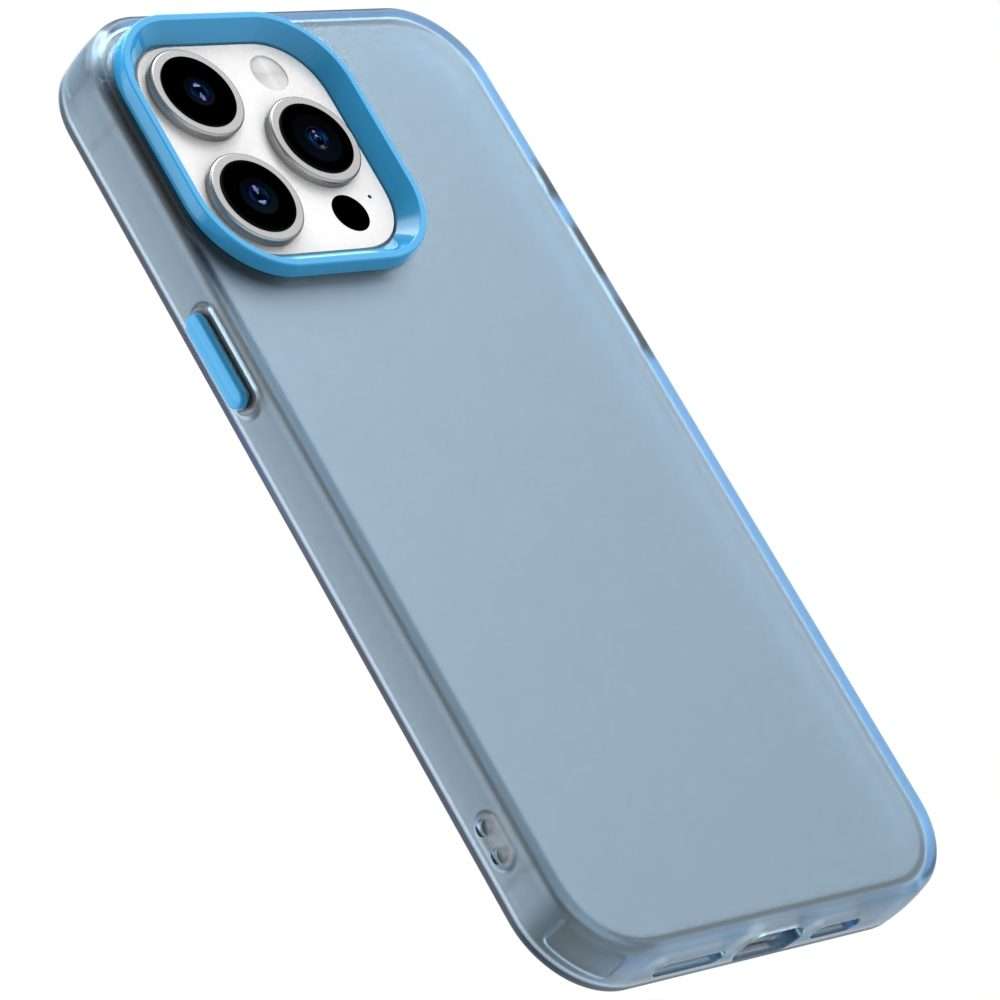 For iPhone 13 Pro Max Candy PC Hybrid TPU Shockproof Phone Case(Blue)