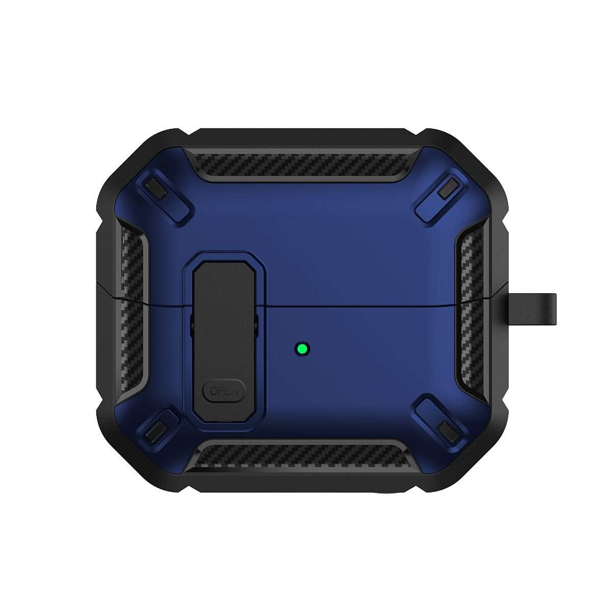 For Samsung Galaxy Buds 3 / 3 Pro Dual-color Earphone Protective Case with Switch ... (Black Blue)