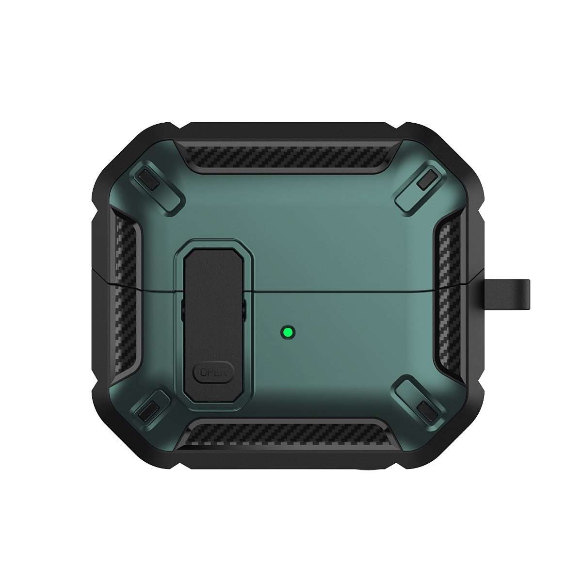 For Samsung Galaxy Buds 3 / 3 Pro Dual-color Earphone Protective Case with Switc ... (Black Green)