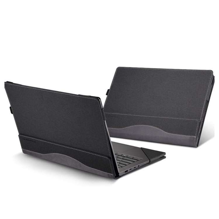 For Dell Pro 16 PC16255 / 16 DC16250 Leather Laptop Shockproof Protective Case(Black)