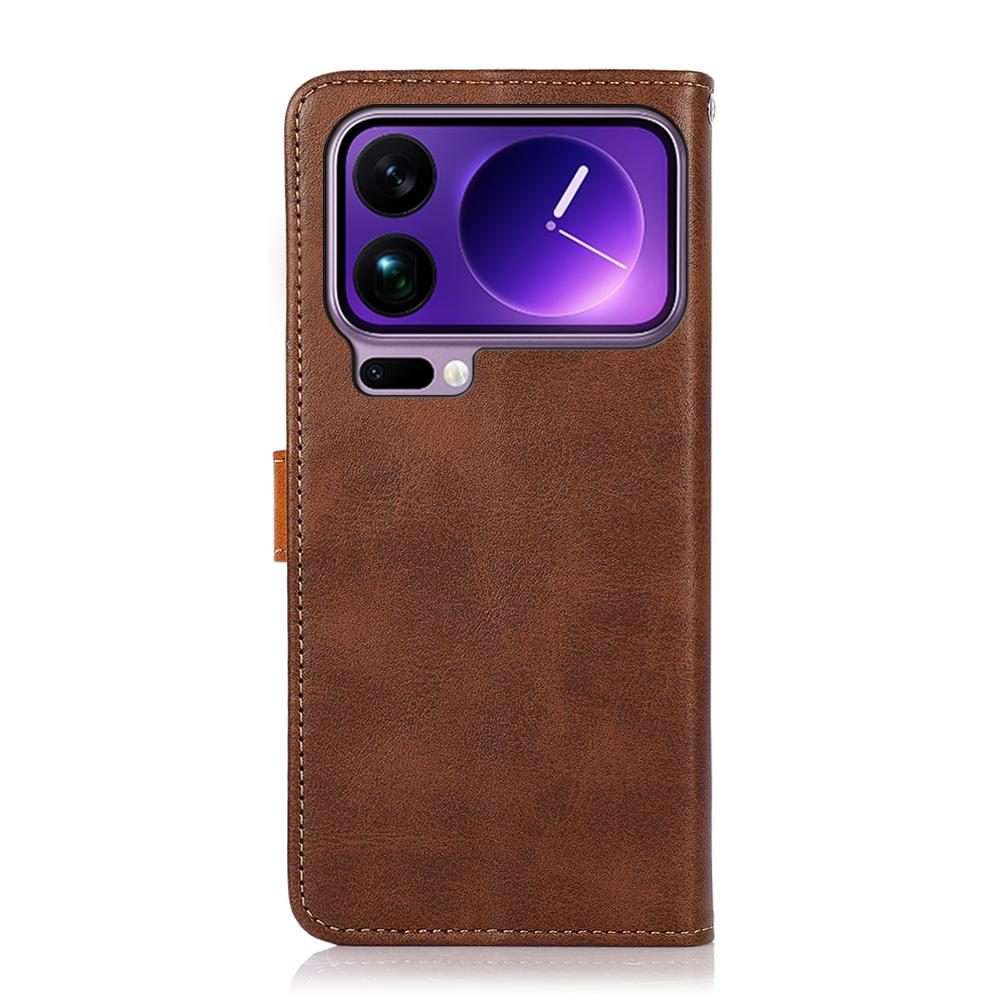 For Xiaomi 17 Pro KHAZNEH Cowhide Texture Flip Leather Phone Case(Brown)