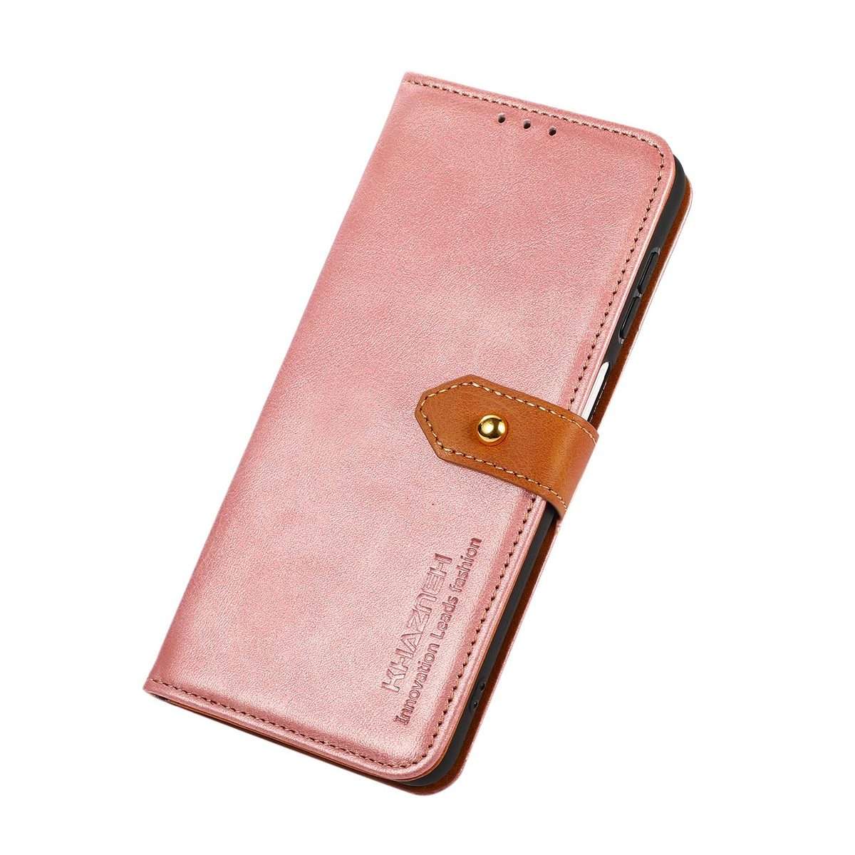 For Xiaomi 17 Pro KHAZNEH Cowhide Texture Flip Leather Phone Case(Rose Gold)