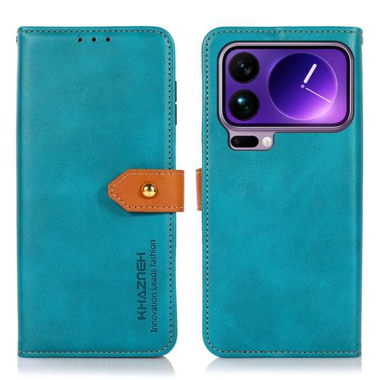 For Xiaomi 17 Pro KHAZNEH Cowhide Texture Flip Leather Phone Case(Blue)