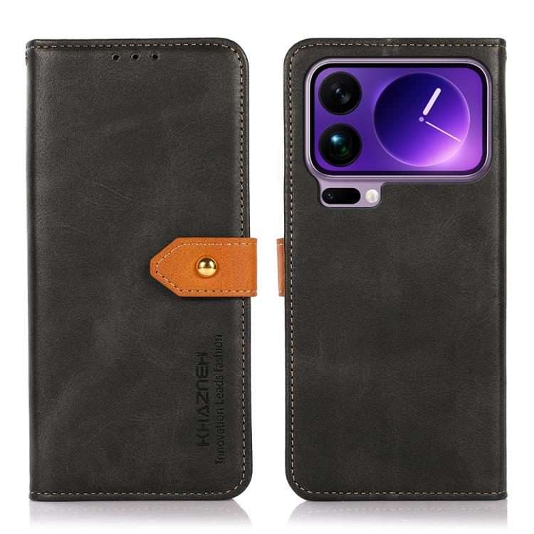 For Xiaomi 17 Pro KHAZNEH Cowhide Texture Flip Leather Phone Case(Black)