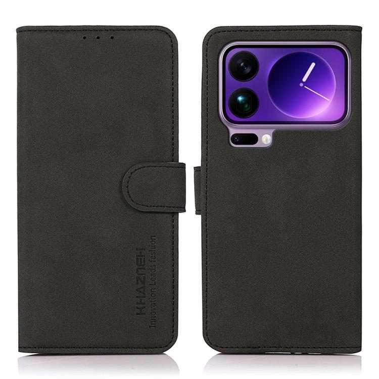 For Xiaomi 17 Pro Max KHAZNEH Matte Texture Leather Phone Case(Black)