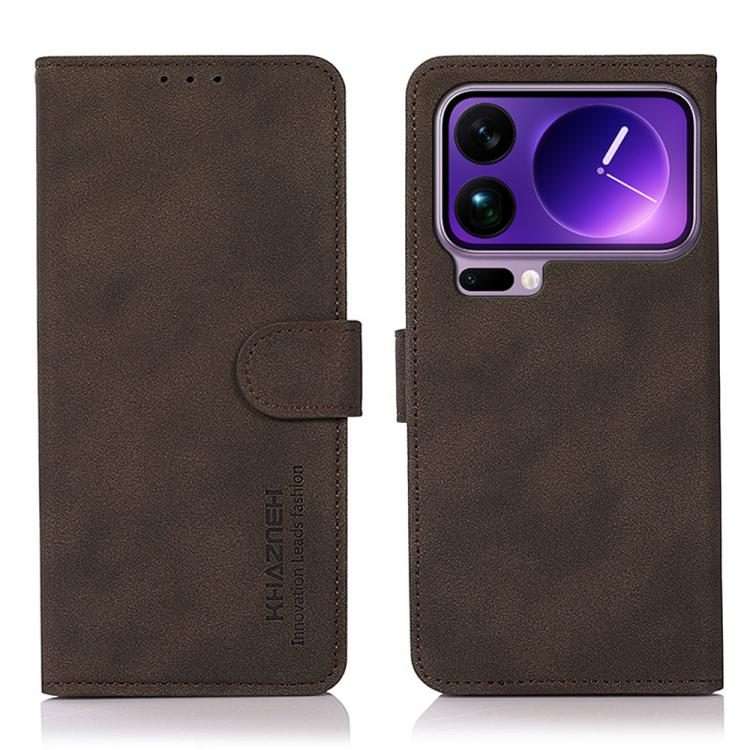 For Xiaomi 17 Pro Max KHAZNEH Matte Texture Leather Phone Case(Brown)