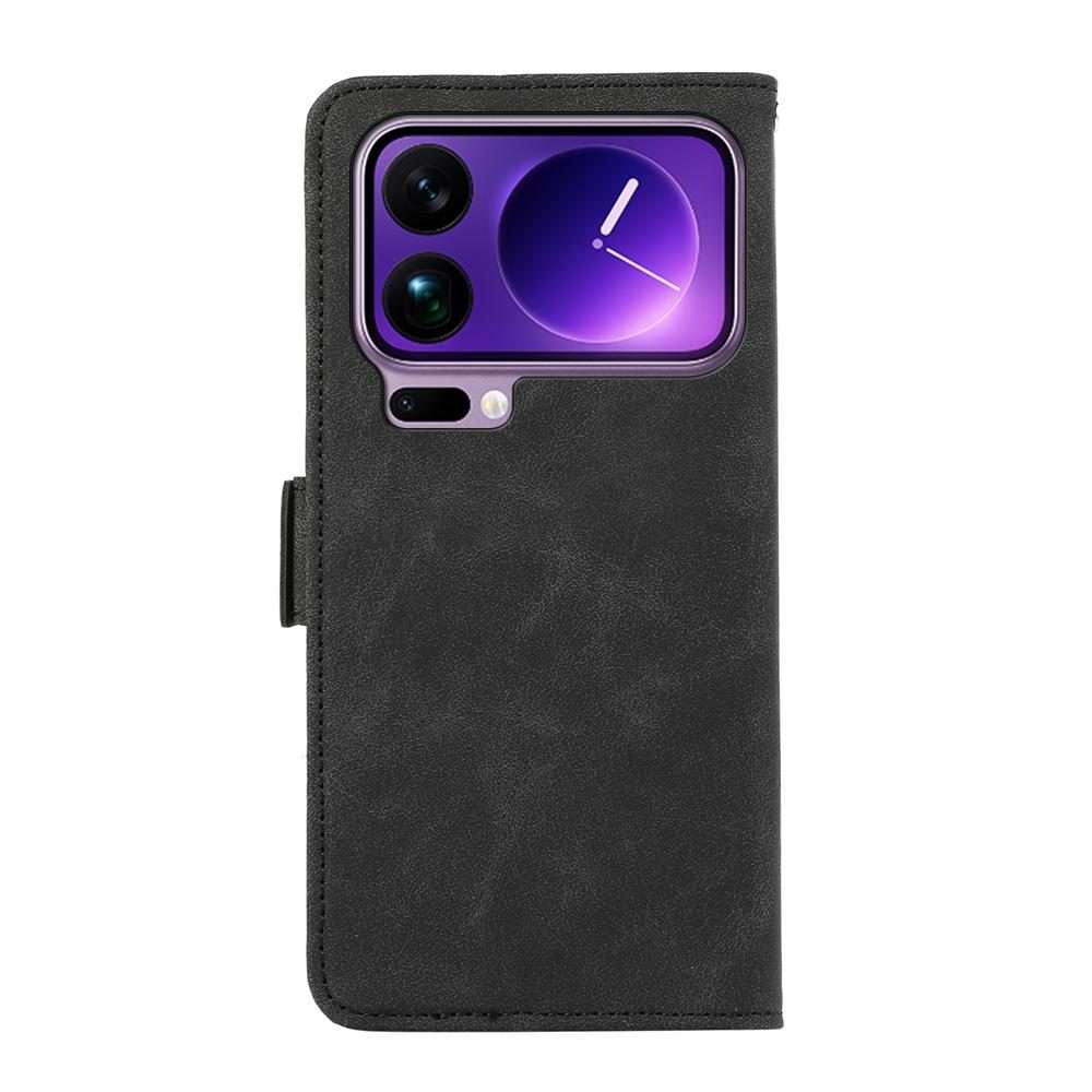 For Xiaomi 17 Pro ABEEL Frosted Magnetic RFID Leather Phone Case(Black)