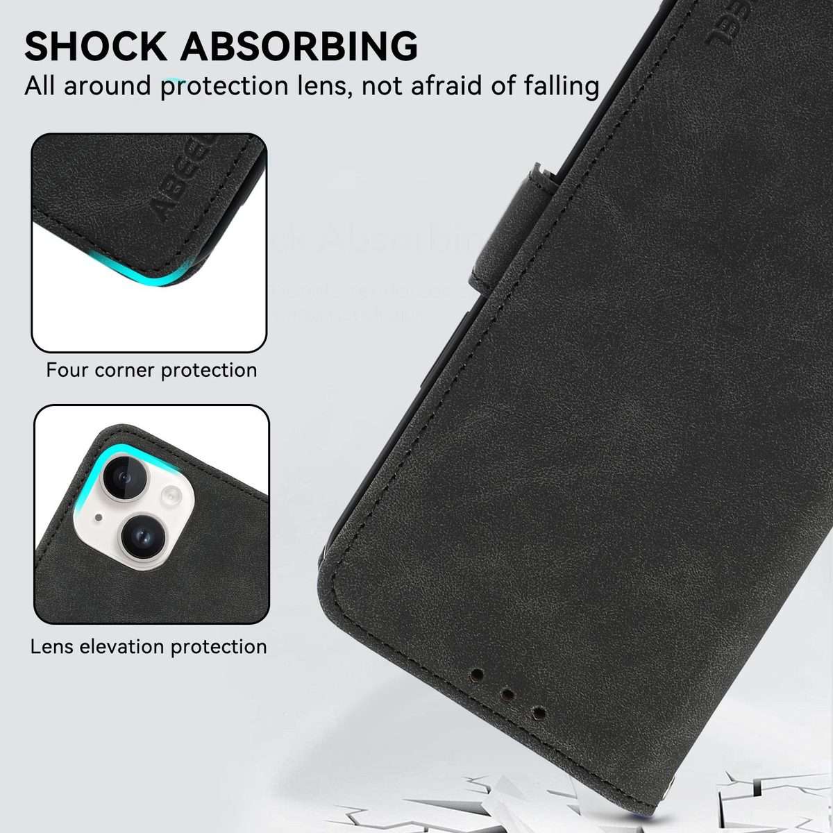 For Xiaomi 17 Pro ABEEL Frosted Magnetic RFID Leather Phone Case(Black)