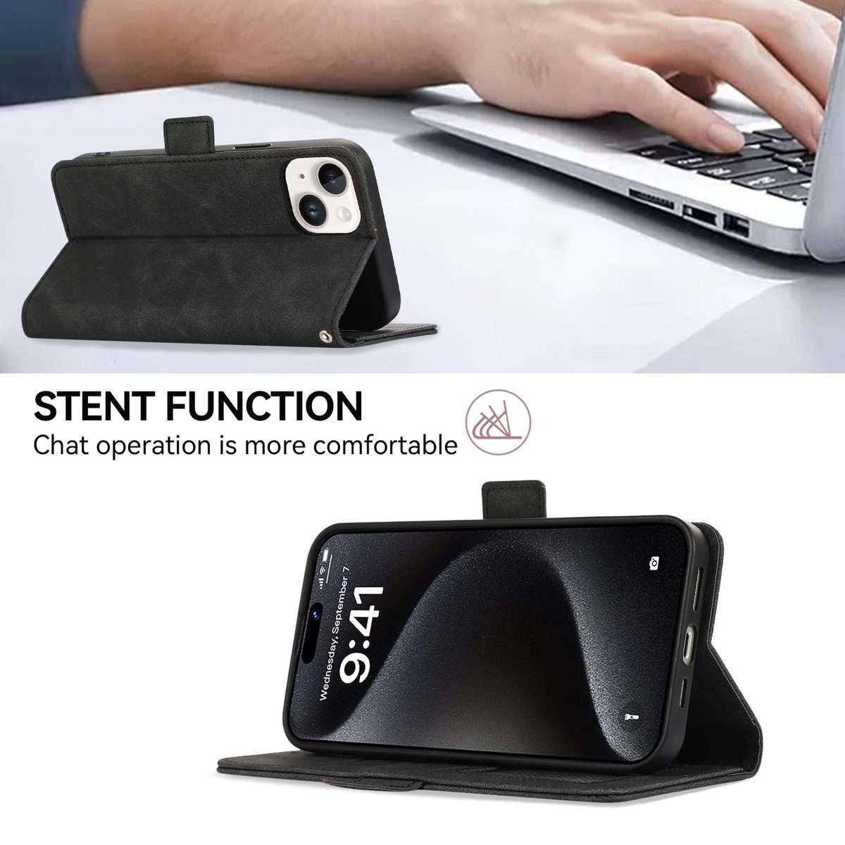 For Xiaomi 17 Pro ABEEL Frosted Magnetic RFID Leather Phone Case(Black)