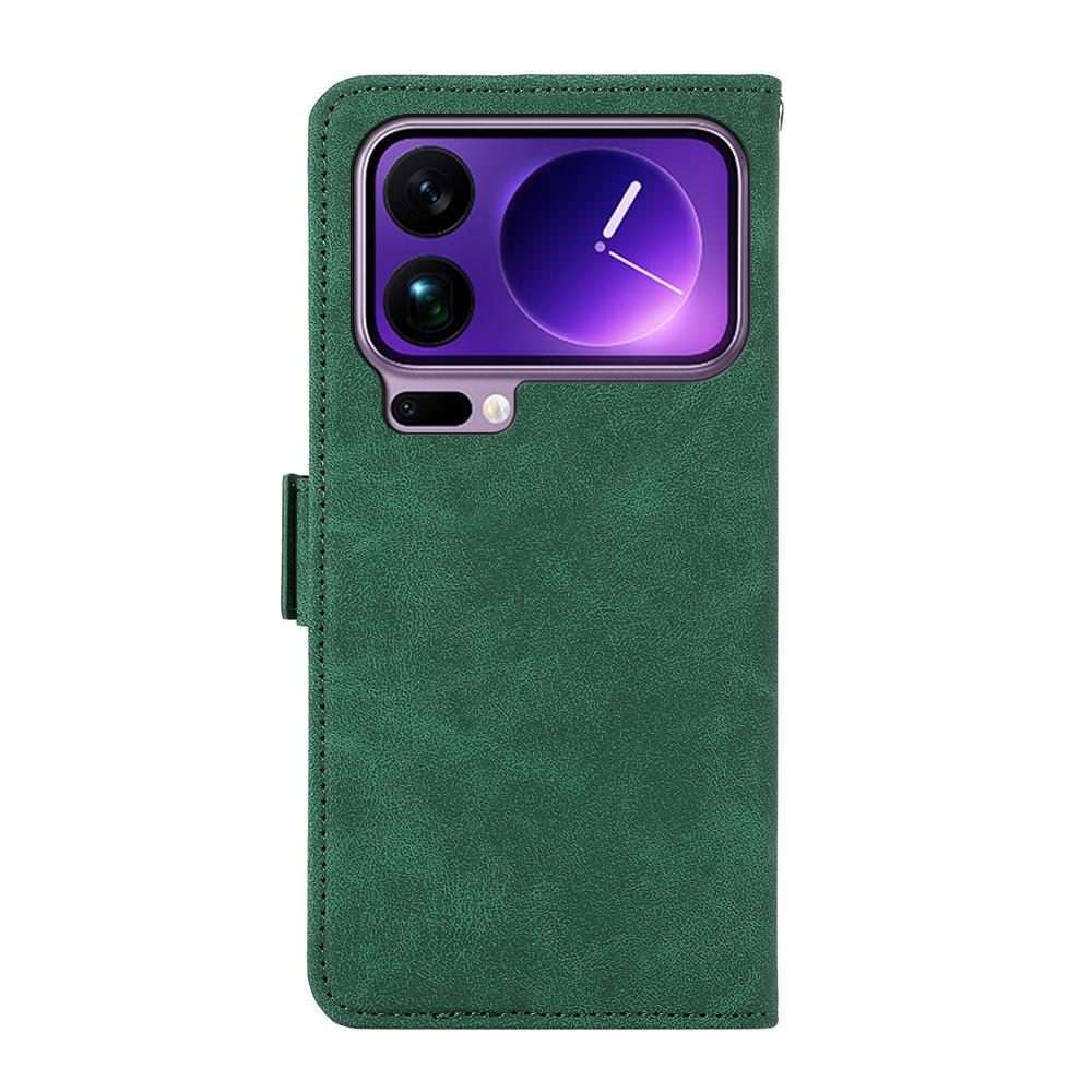 For Xiaomi 17 Pro ABEEL Frosted Magnetic RFID Leather Phone Case(Green)