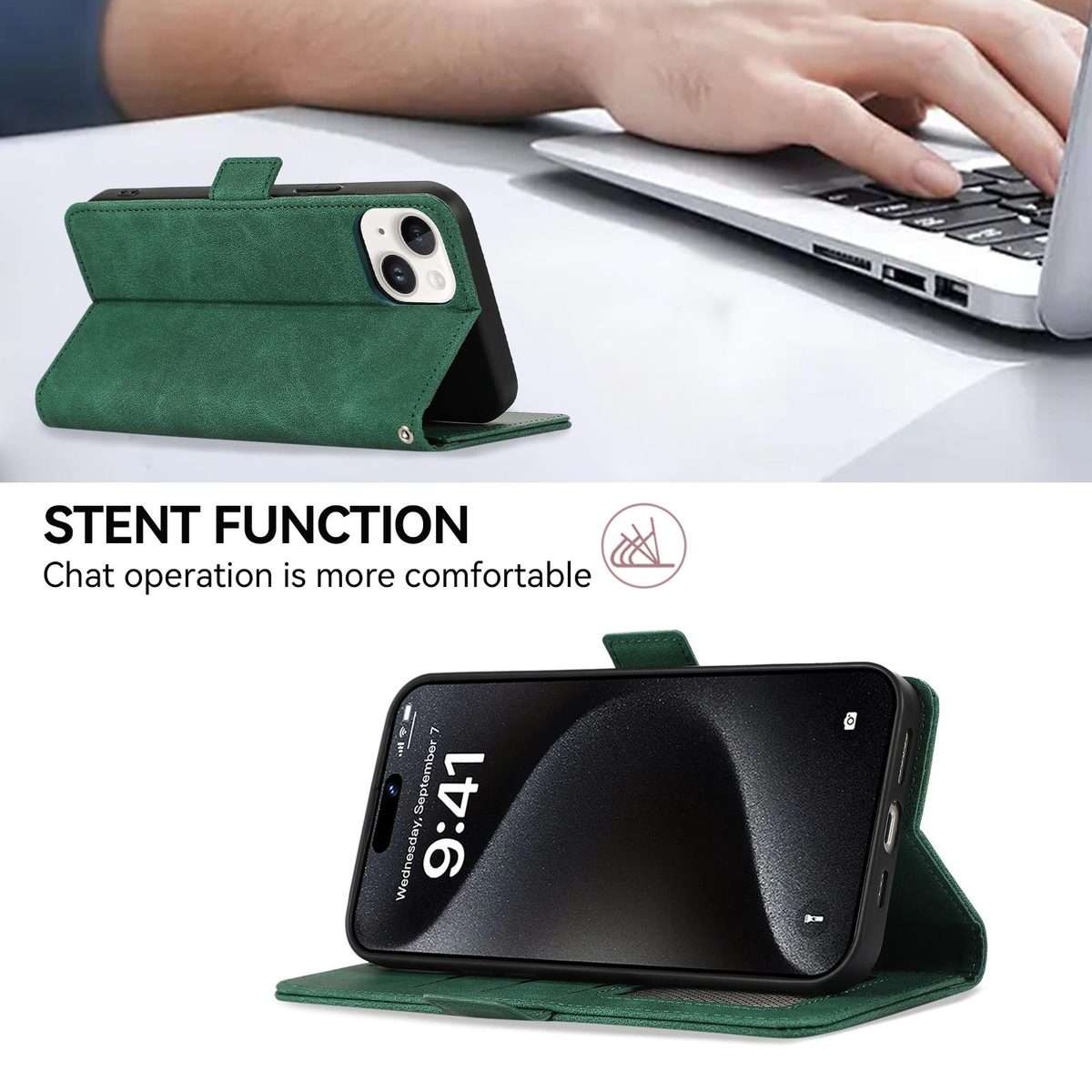 For Xiaomi 17 Pro ABEEL Frosted Magnetic RFID Leather Phone Case(Green)