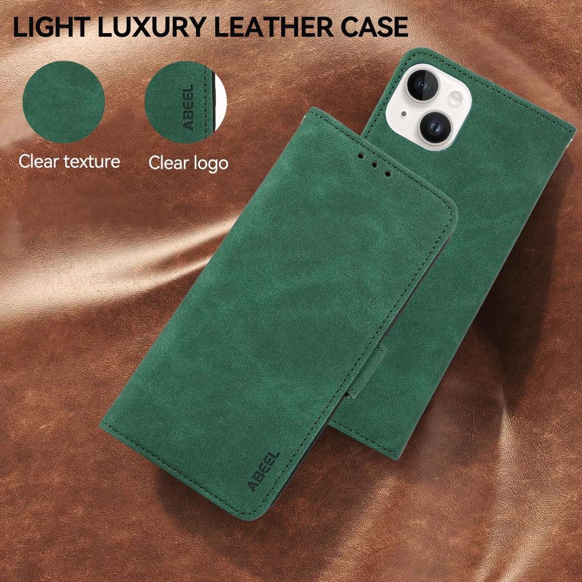 For Xiaomi 17 Pro ABEEL Frosted Magnetic RFID Leather Phone Case(Green)