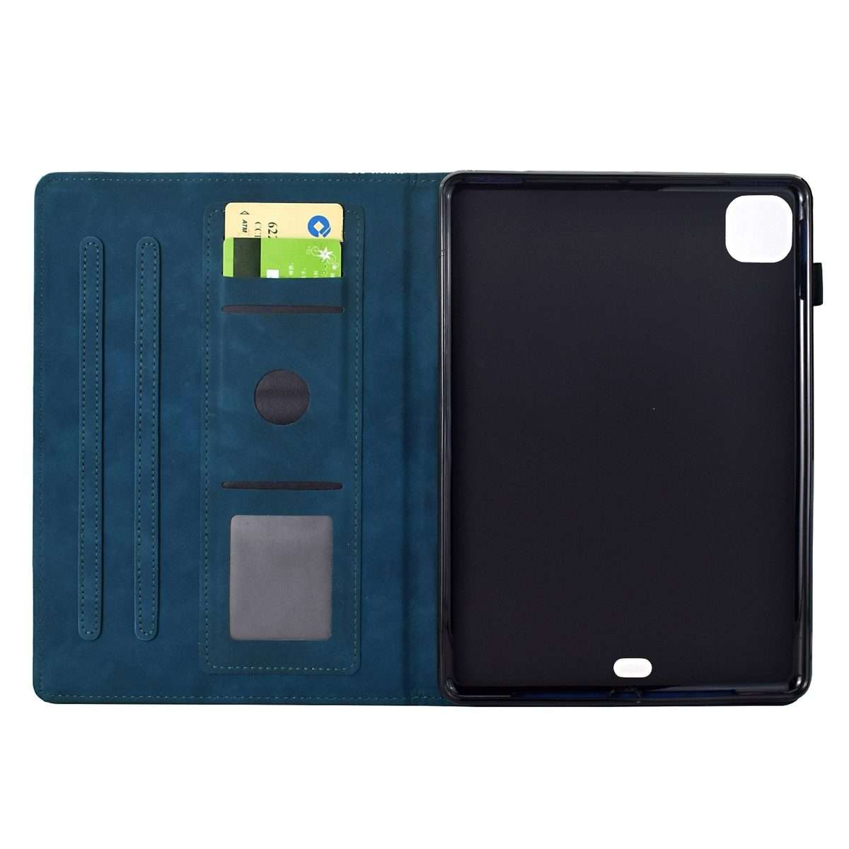 For iPad Pro 11 2025 / 2024 Cats Embossed Leather Smart Tablet Case(Dark Blue)