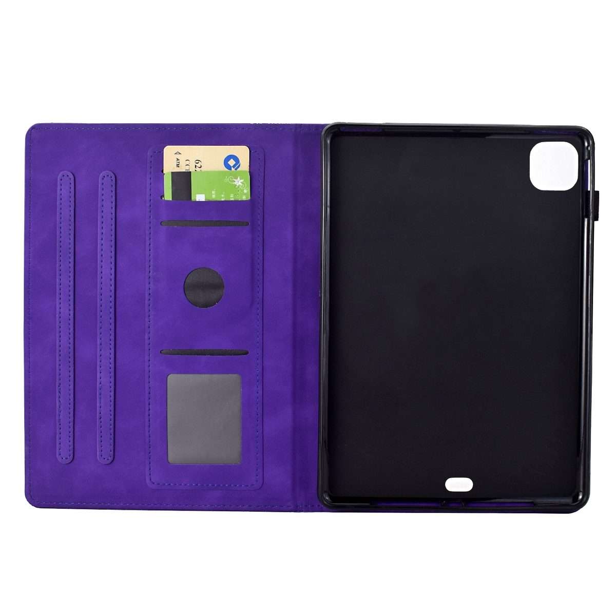 For iPad Pro 11 2025 / 2024 Cats Embossed Leather Smart Tablet Case(Purple)
