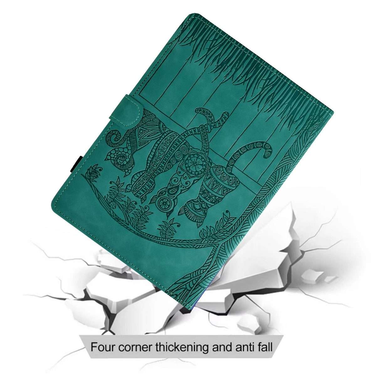 For iPad mini 6 / mini 2024 Cats Embossed Leather Smart Tablet Case(Light Blue)