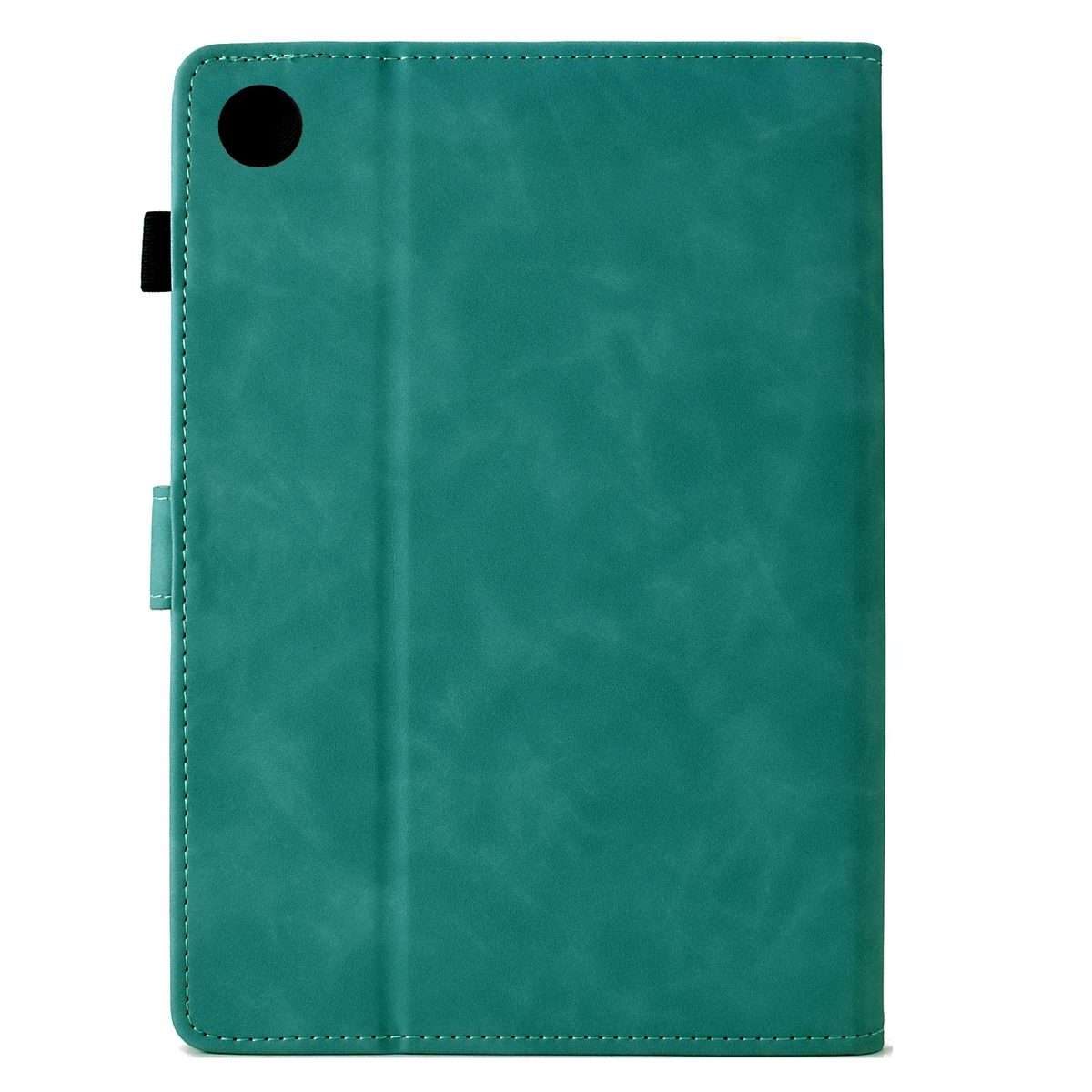 For Samsung Galaxy Tab A11 / A9 Cats Embossed Leather Tablet Case(Light Blue)