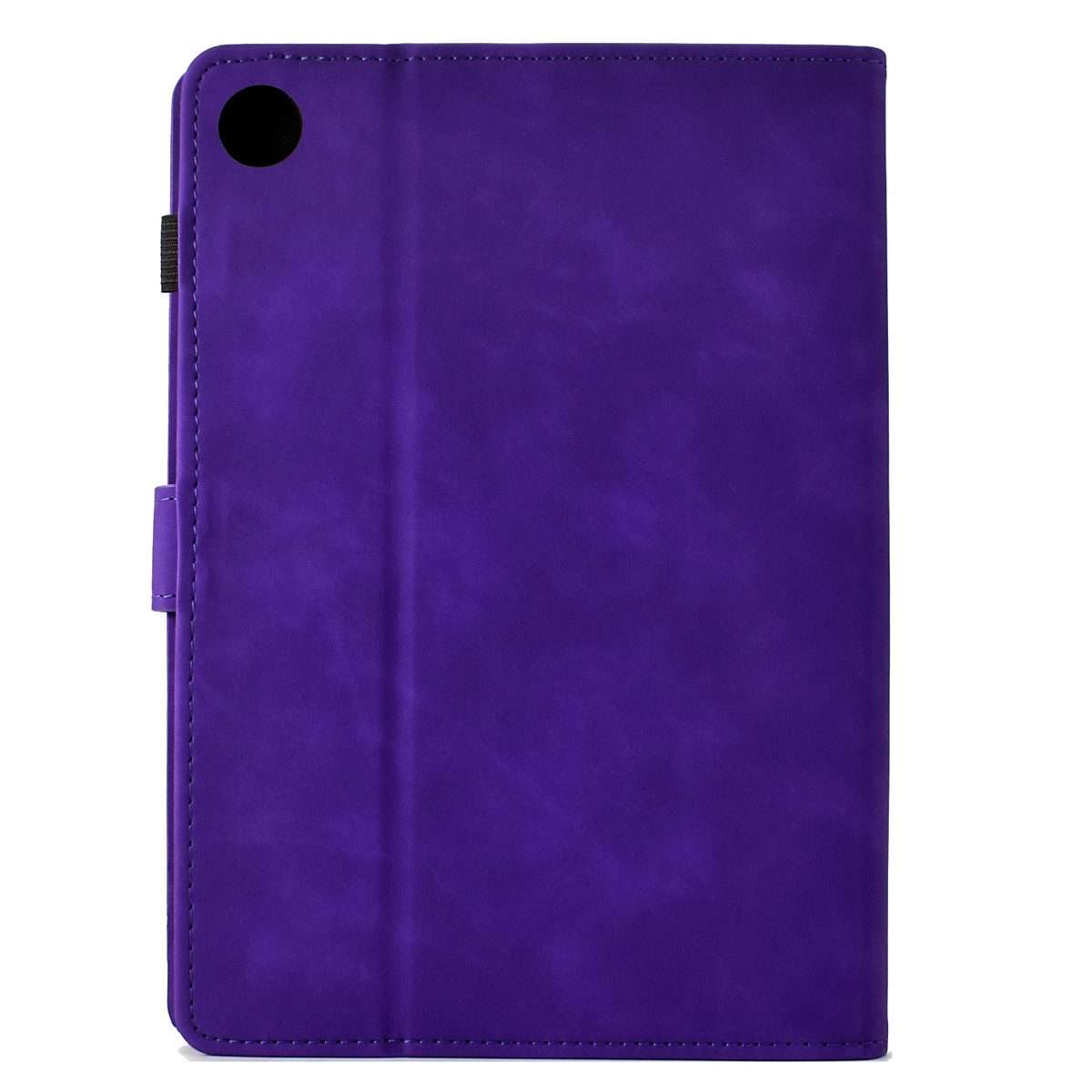 For Samsung Galaxy Tab A11 / A9 Cats Embossed Leather Tablet Case(Purple)