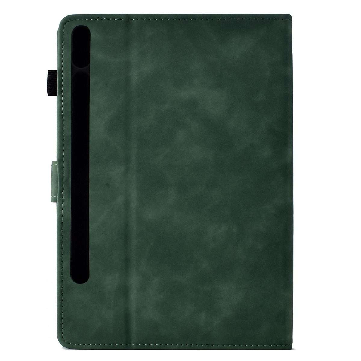 For Samsung Galaxy Tab S10 FE+ Cats Embossed Leather Smart Tablet Case(Green)