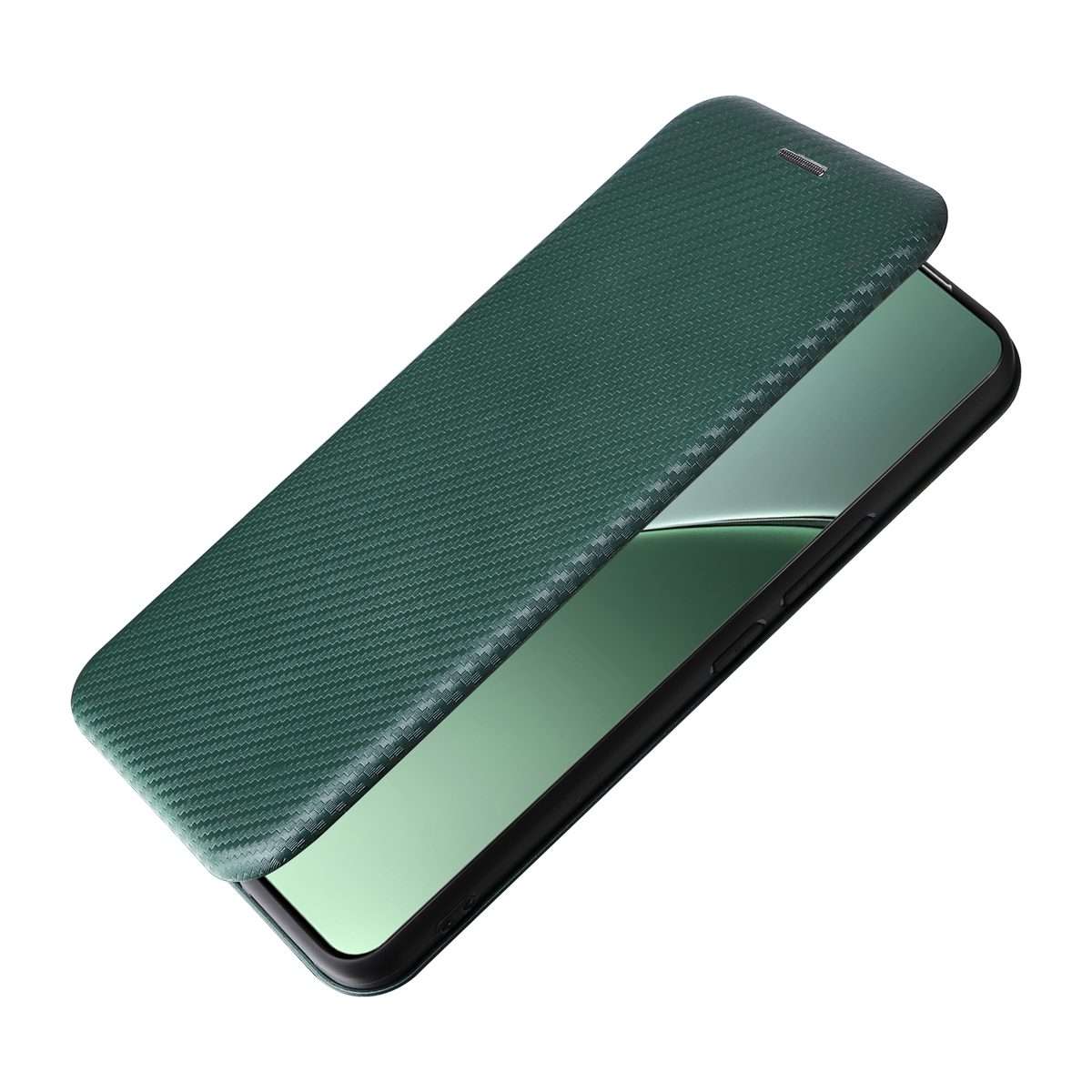 For Xiaomi 15 Pro Carbon Fiber Texture Flip Leather Phone Case(Green)