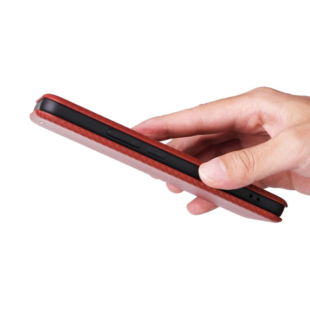 For Xiaomi 15 Pro Carbon Fiber Texture Flip Leather Phone Case(Brown)