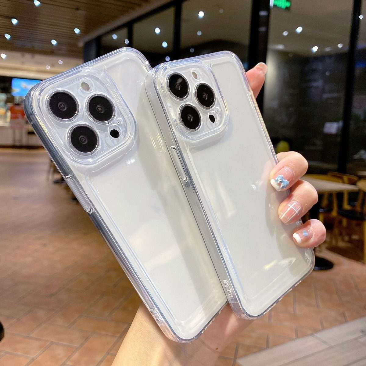 For iPhone 15 Pro Max Space TPU Shockproof Phone Case(Transparent)