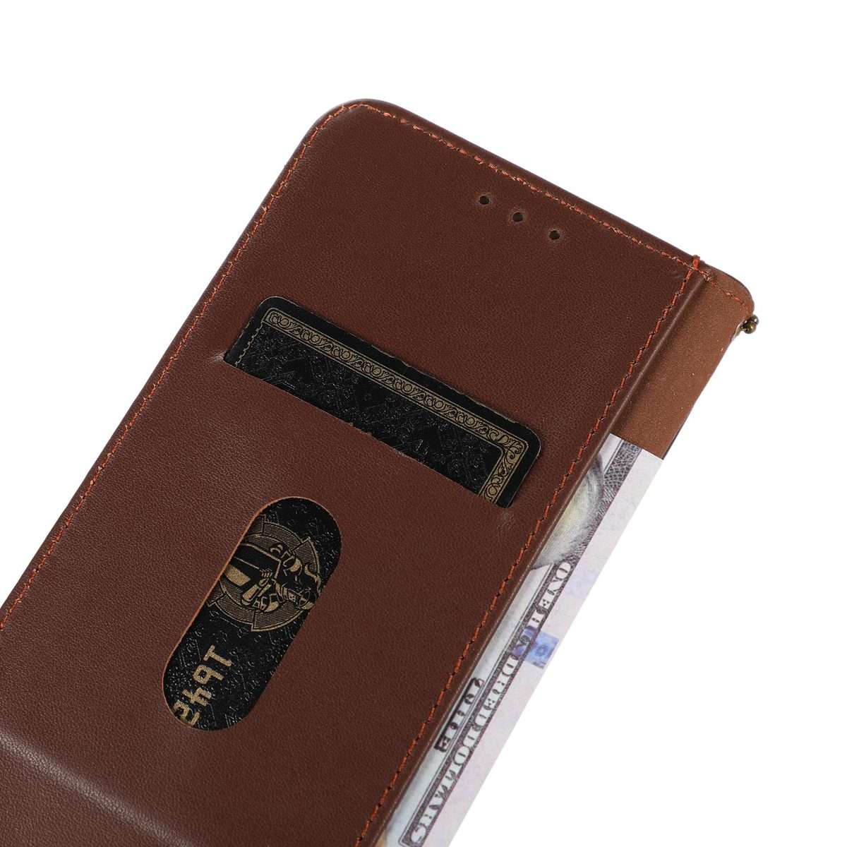 For Redmi Note 15 Pro+ 5G Global 163.3mm KHAZNEH Nappa Top Layer Cowhide Leather Phone Case(Brown)