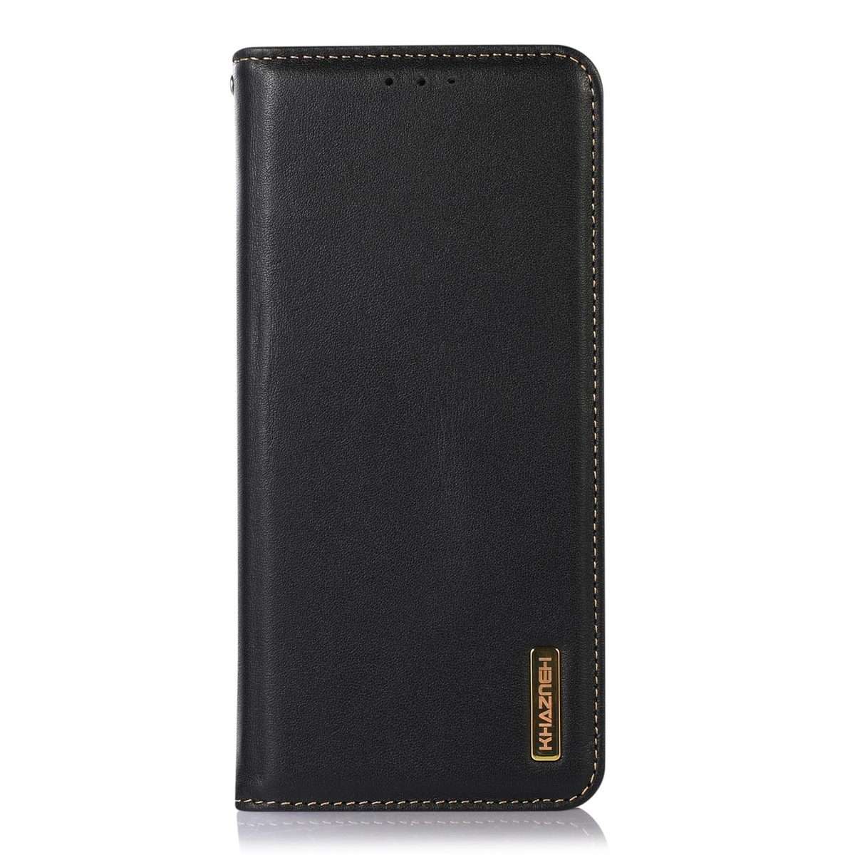 For Redmi Note 15 Pro+ 5G Global 163.3mm KHAZNEH Nappa Top Layer Cowhide Leather Phone Case(Black)