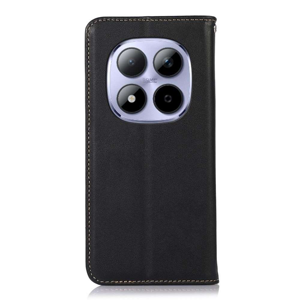 For Redmi Note 15 Pro+ 5G Global 163.3mm KHAZNEH Nappa Top Layer Cowhide Leather Phone Case(Black)