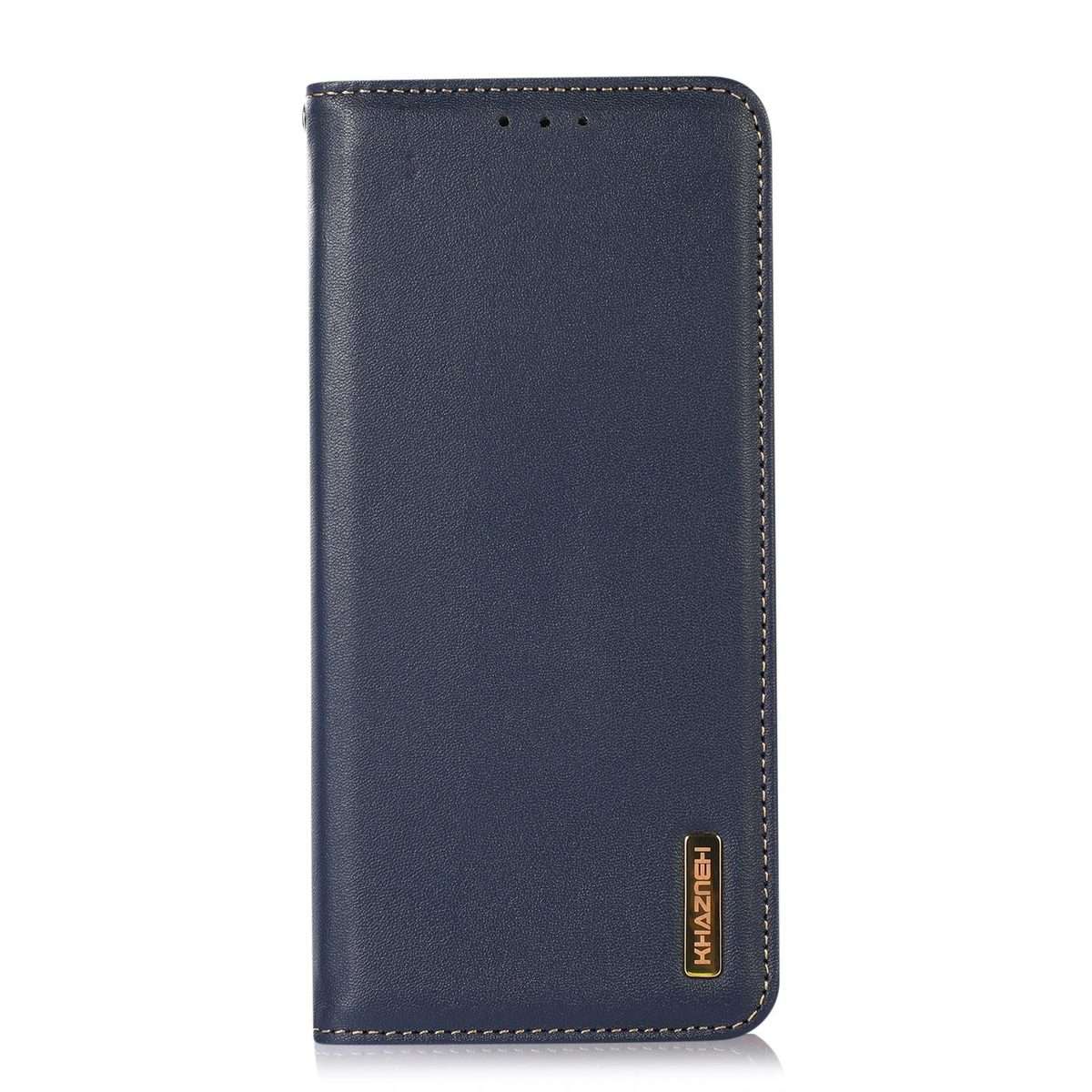 For Redmi Note 15 Pro+ 5G Global 163.3mm KHAZNEH Nappa Top Layer Cowhide Leather Phone Case(Blue)